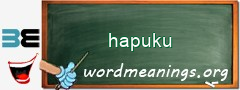 WordMeaning blackboard for hapuku